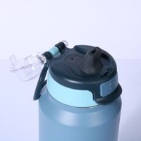 Bouteille d'eau isotherme à double paroi en acier inoxydable de 20, 24 ou 32 oz, anti-fuite, avec base en silicone, pour le sport