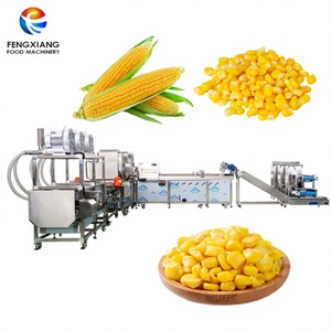 Industrial Sweet Canned Corn Production Line Niblet Kernel Threshing Blanching Washing Dewatering Packing Processing Line - Product Image 1