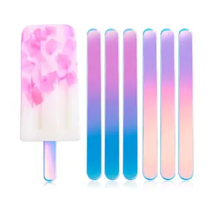 Cake Tools Reusable Acrylic Popsicle Sticks Mirror Popsicle Sticks Mini Multicolored Acrylic Ice Pop Sticks/