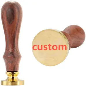 Customized image, multiple size options, metal head sealing wax stamp