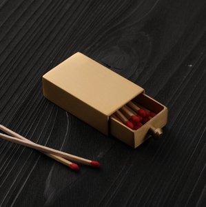 Maxery درج نحاسي علبة ثقاب أنيقة تخزين ساتان برطمان تخزين نحاسي حاوية محمولة منظم مطابقة من النحاس الصلب - Product Image 4