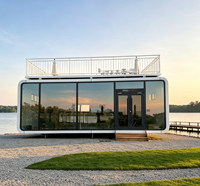 Maison conteneur respirante à panneaux sandwich 20FT/40FT avec design chinois minimaliste, personnalisable pour bureaux, résidences et hôtels