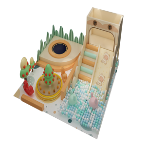 Aire <span class=keywords><strong>de</strong></span> jeux intérieure pour tout-petits style macaron, <span class=keywords><strong>mini</strong></span> château gonflable pour enfants <span class=keywords><strong>avec</strong></span> toboggan, piscine à balles et <span class=keywords><strong>trampoline</strong></span> pour garderie et école maternelle - Product Image 1