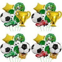 Ensemble de ballons en aluminium Champion Trophy Football Shoes, décorations pour fêtes sportives, parfait pour la décoration de fête et l'aménagement d'événements d'anniversaire