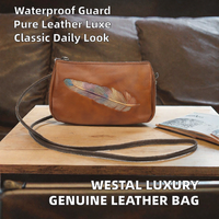 Sac à bandoulière vintage en cuir véritable pour femme, fermeture éclair, imperméable, OEM ODM