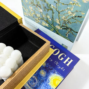 Libro falso, exhibición de artesanía, libro ficticio de tapa dura con decoración, libros de imitación de madera para estanterías en salas de estudio y oficinas - Product Image 4