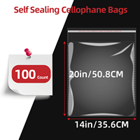 Sacs en cellophane auto-adhésifs, sacs en polyéthylène transparents refermables pour vêtements, chemises et cadeaux de fête