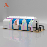 Kawagebo Kamp (KK) 8.2m X 3.9m X 3m Cabane préfabriquée de style cabine, géodésique, en polystyrène PC, de type carré, pour hôtel étoilé extérieur