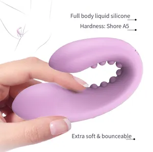 Động cơ kép vài Vibrator Silicone lỏng cao su làm cho đồ chơi tình dục