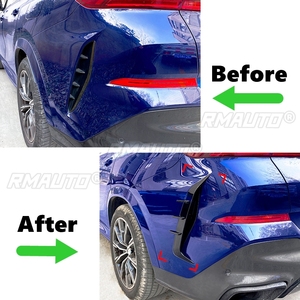 สปอยเลอร์กันชนหลังสีดำเงา ช่องระบายอากาศด้านข้าง ชุดแต่งสำหรับ BMW X6 G06 2019+ แต่งรถ - Product Image 3