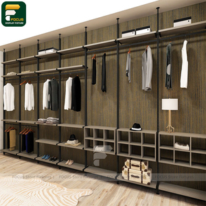 Présentoir de Magasin de Mode Moderne, Étagère Murale Modulaire, Armoire à Vêtements Suspendus, Étagère en Verre, Centre de Présentation - Product Image 3