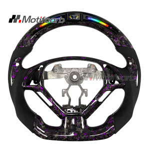 for Infiniti G35 G37 G35S G37S Q60 IPL Q60S EX35 EX37 2007-2016 Customized LED Purple Forged Carbon Fiber Steering Wheel - Product Image 1