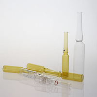 Vente en gros d'usine, ampoules en verre ambré transparent de 1 ml, 2 ml, 3 ml, 5 ml, 10 ml, ampoules vides pour injection pharmaceutique, flacon avec logo personnalisé