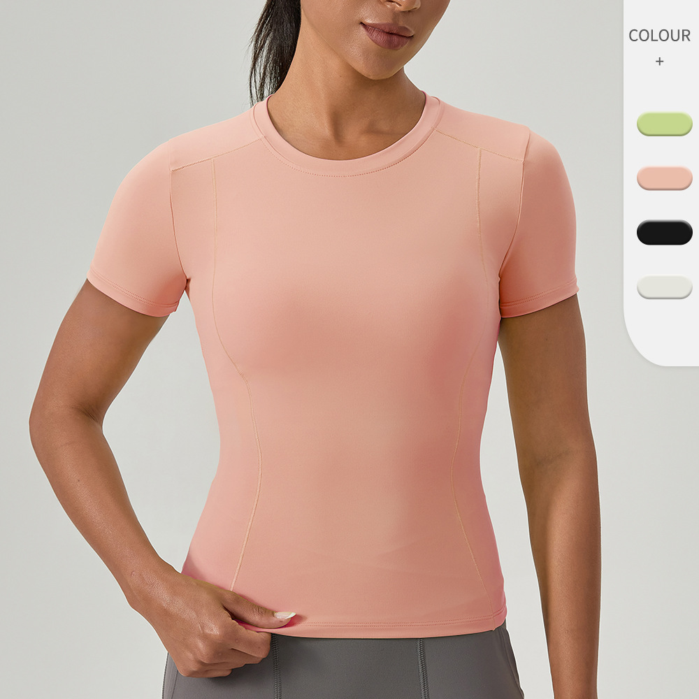 Women's Running Yoga Shirt with Four-Way Stretch Breathable Quick-drying for Fabric Simple Design for Fitness Sports Top