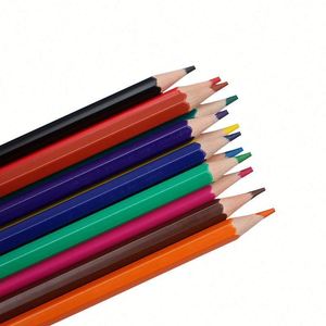 Ensemble d'art en plastique 12 couleurs dans une boîte colorée, crayons de couleur hexagonaux professionnels de 7 pouces pour enfants - Product Image 3