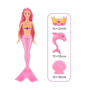 Muñeca Sirena Grande de 14 Pulgadas con Cola Extraíble, Princesa <span class=keywords><strong>del</strong></span> Océano Articulada de 34 cm con Accesorios de Vida Marina, Paquete Mixto de 2 Tonos de <span class=keywords><strong>Piel</strong></span> - Product Image 5