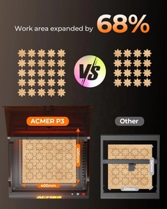 Graveur laser de haute précision ACMER P3 48W 24W, machine de découpe de bureau DIY pour le marquage du bois, du métal, de l'acrylique, du cuir, de la pierre, du papier et du MDF - Product Image 4