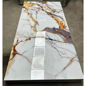 Usine chinoise Texture de marbre ignifuge haute brillance facile à nettoyer Panneau mural décoratif durable Matériau Panneau d'<span class=keywords><strong>imitation</strong></span> marbre - Product Image 5