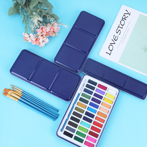 36 couleurs De Peinture <span class=keywords><strong>Aquarelle</strong></span> Solide Portable Boîte En Métal Colorant D'<span class=keywords><strong>aquarelle</strong></span> pour Débutant <span class=keywords><strong>Dessin</strong></span> Papier <span class=keywords><strong>Aquarelle</strong></span> Fournitures - Product Image 3