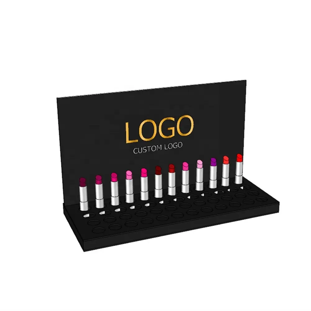 Nuovo arrivo Design personalizzato attrezzature pubblicitarie espositore cosmetico supporto per rossetti in acrilico espositore per lucidalabbra in acrilico