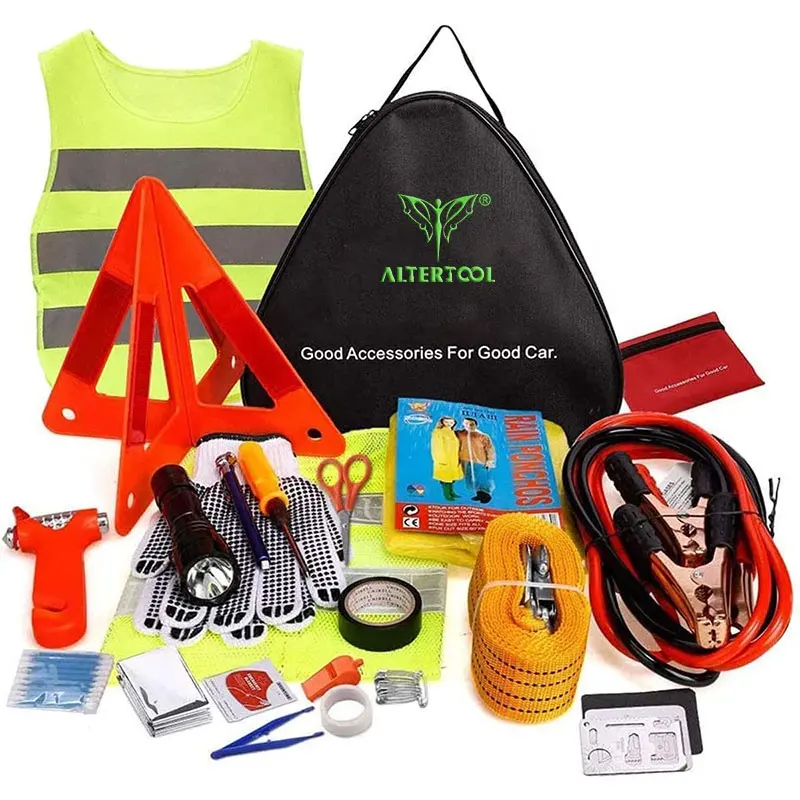 Universal 24 in 1 Multifunctional Roadside Aid Car Safety Kit Car Emergency Kit First Aid Safety Kit