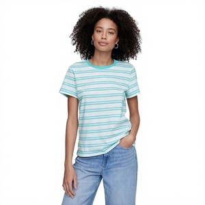 Nueva Colección de Camisetas Gráficas para Mujer, Camiseta de Manga Corta de Algodón Jersey, Estampada, con Ilustraciones Personalizadas, Marca Privada, Fabricante OEM - Product Image 3