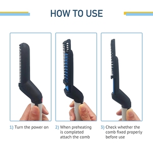 Electric <strong>Hair</strong> <strong>Straightener</strong> Professional Brush <strong>Men</strong> Quick Beard <strong>Straightener</strong> Styler Comb <strong>Hair</strong> Straightening <strong>for</strong> <strong>Men</strong> - Product Image 6
