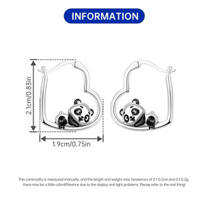 Los lindos pendientes de panda son el regalo perfecto para una niña, y también una opción ideal para un regalo de aniversario o cumpleaños. - Product Image 2