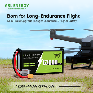 Batterie au lithium-ion semi-solide GSL ENERGY 51,8 V 67 Ah 3470,6 Wh 10C pour drone, agriculture, <span class=keywords><strong>logistique</strong></span>, FPV - Product Image 1