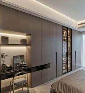 Armario de dormitorio personalizado moderno por puerta de madera maciza de fábrica portátil y ajustable para uso en muebles para el hogar - Product Image 5