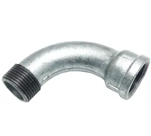 Pipe fitting item name Malleable Iron Pipe bend 90 degree male & female threaded fittings