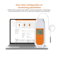 Enregistreur de température de laboratoire M502 avec sonde externe flexible, connexion USB, construction en plastique OEM pour une mesure précise des liquides