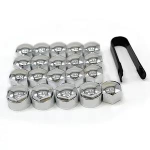 Cubiertas de tuercas de rueda de alta calidad, clips de plástico automáticos, antirrobo, a prueba de polvo, decorativos, buje de rueda, 17mm, 16 Uds. + 24mm, 4 Uds.