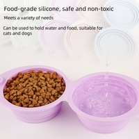 Gamelles pliables en silicone imperméables pour chats et chiens - Gamelles de voyage écologiques et légères pour petits animaux