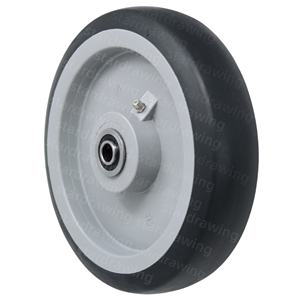 <span class=keywords><strong>Roues</strong></span> à rouleaux TPR en caoutchouc thermo plastique industriel S-S de 2 à 12 pouces - Product Image 6