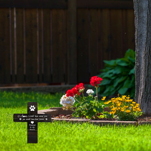 New cross-border pet-shaped wooden cross sign for dogs and <b>cats</b>, a memorial sign for gravesites, and a directional sign. - Product Image 4