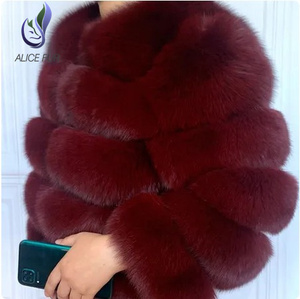 Giacca da donna Plus Size corta nuova pelliccia di volpe artificiale cappotto in pelliccia di volpe <span class=keywords><strong>abbigliamento</strong></span> da donna - Product Image 1