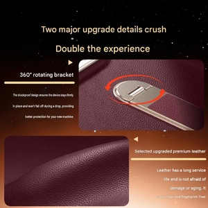 Étuis pour téléphone portable en cuir PU pour iPhone Duo avec protection à 360° °   Coque rigide de protection antichoc avec support magnétique et charnière - Product Image 6