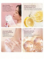 Filtre de douche aromathérapeutique à la rose de Damas, déchloration, soin de la peau, purificateur d'eau ABS pour salle de bain