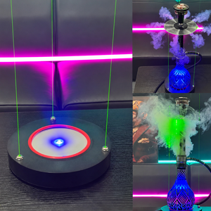 Base de Luz LED RGB de 10 Pulgadas para Hookah, Lámpara de Atmósfera Redonda para Shisha, Bandeja Decorativa Recargable para Bar, KTV, Salón, OEM - Product Image 3