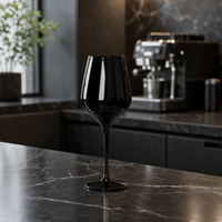 Ensemble de verres à vin noirs brillants élégants SUNYO, flûtes à champagne de luxe, verres sans plomb, gobelets pour fêtes, mariages, décorations d'événements