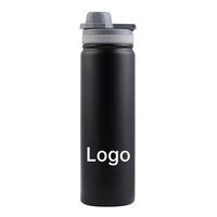 Bouteille isotherme réutilisable et durable avec poignée pliable en acier inoxydable pour événements sportifs d'équipe