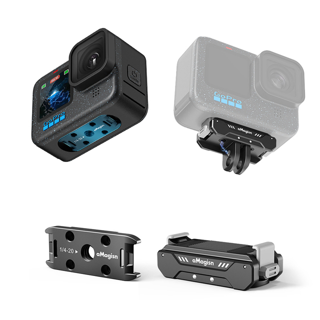 AMagisn Metal Magnetic Quick Release Kit for GoProHero 12/11/10/9/8/11 Mini/MAX Portable Quick Mount Base Accessories