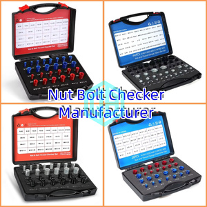 Red & Blue Thread Checker Set 50Pcs Masculino/Feminino Calibres para Parafusos e Porcas 27 Polegada 23 Metric <span class=keywords><strong>Detector</strong></span> de Tamanho Padrão em Caixa Compacta - Product Image 6