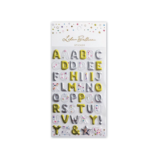 Autocollants 3D en feuille <span class=keywords><strong>d</strong></span>'or pour enfants, lettres et chiffres, lettres de l'alphabet, autocollants auto-adhésifs à paillettes, lettres bouffantes - Product Image 6