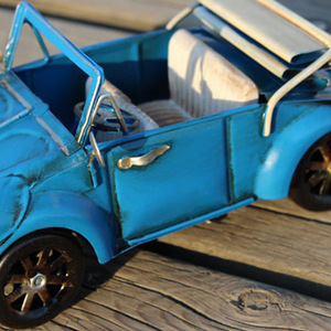 Modellino <span class=keywords><strong>Auto</strong></span> d'<span class=keywords><strong>Epoca</strong></span> Art Déco in Metallo, Artigianato con Motivo Verticale in Lamiera di Ferro per Decorazione Casa e Regali Creativi - Product Image 6