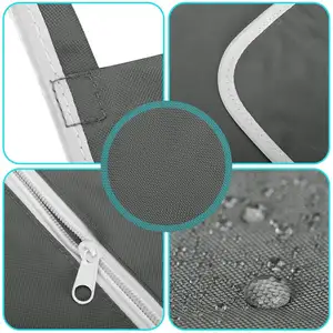 Organizador extra grande de pendurar roupa, com 2 ganchos de aço inoxidável, economizador de espaço sobre a porta, pendurado na parede, saco de lavanderia - Product Image 6