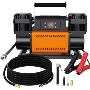एम्पल पोर्टेबल 350l/मिनट कार टायर इंफ्लेवेटर पंप 12 वी 150pi भारी ड्यूटी डबल सिलेंडर दबाव मॉनिटर एयर कंप्रेसर - Product Image 3