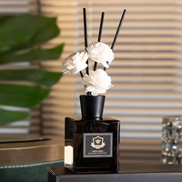 Produit de dropshipping très demandé : Ensemble diffuseur à bâtonnets en verre 280 ml avec huile essentielle et fleurs séchées, parfum d'ambiance pour la maison, solution élégante