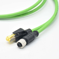 Cable de Red Industrial ProfiNet ProfiBus M12, IP67 Impermeable, PVC, 4 Pines, Conector Hembra RJ45 con Código D